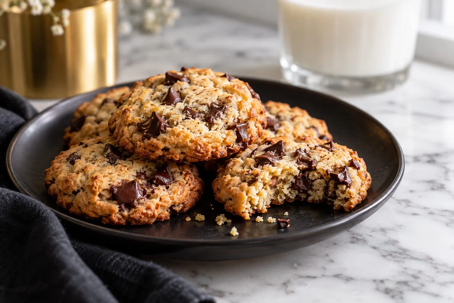 Almond Flour Chocolate Chip Cookies