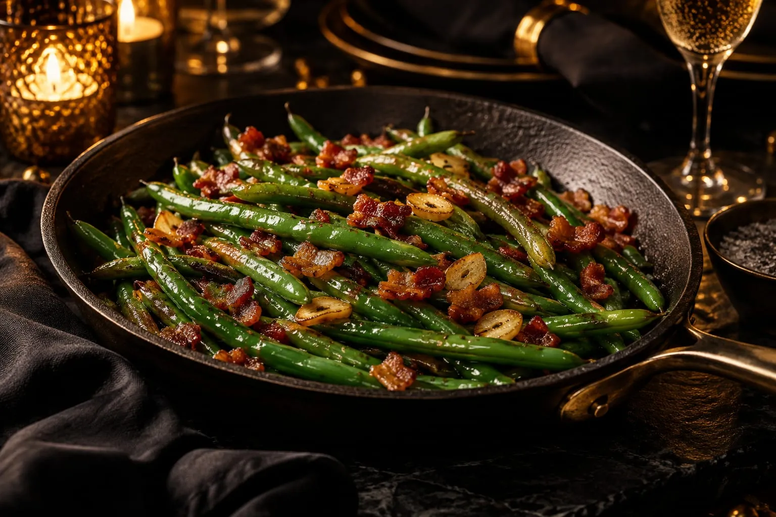 Bacon & Garlic Green Beans