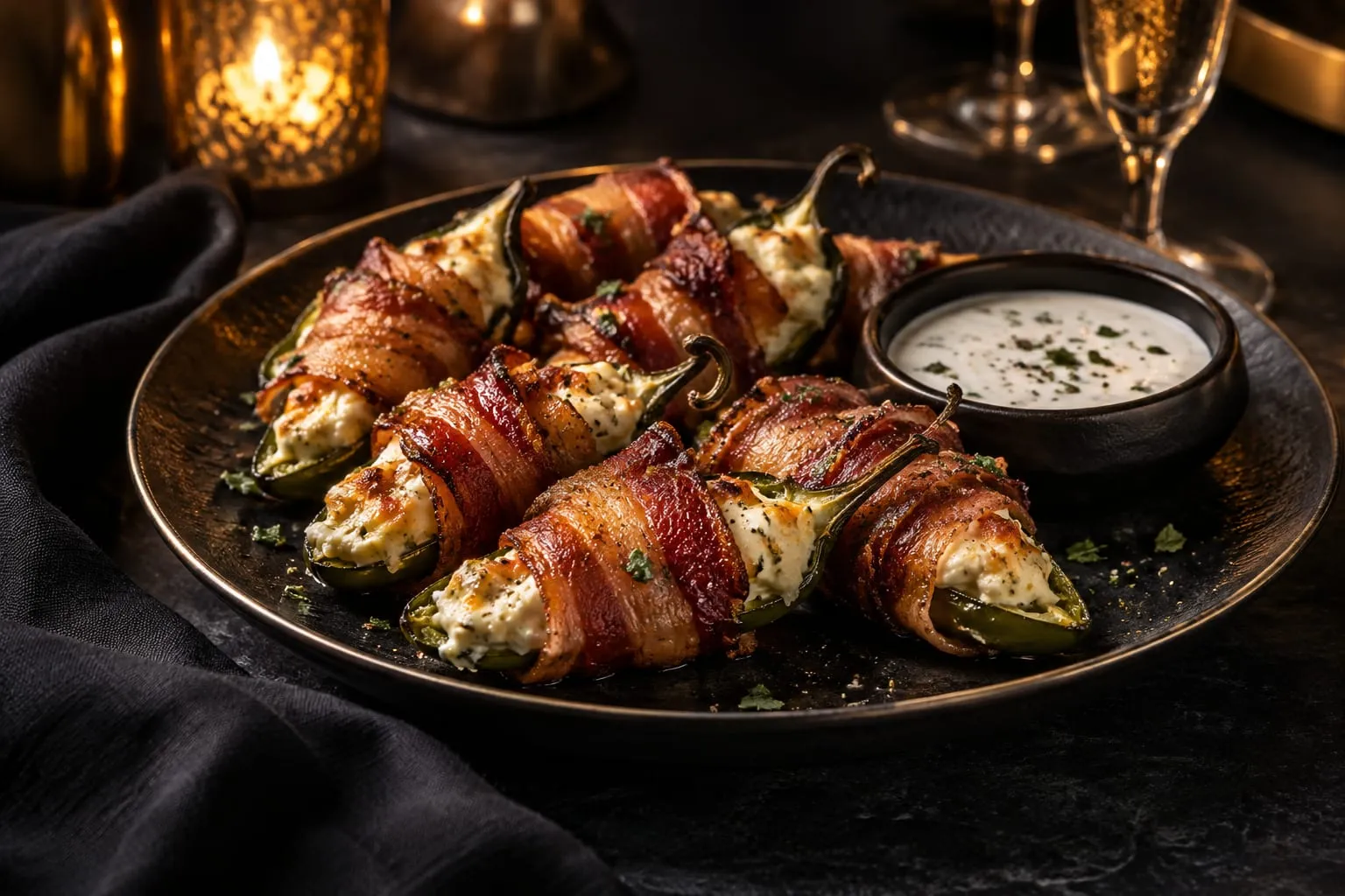 Bacon-Wrapped Jalapeño Poppers