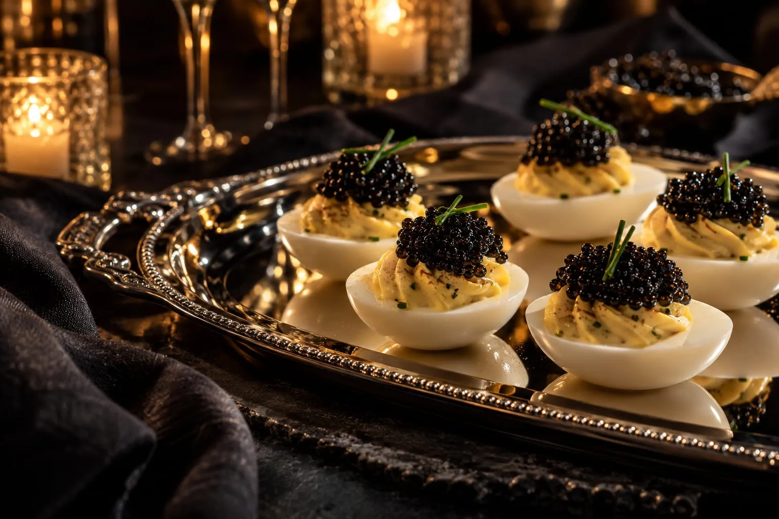 Caviar Deviled Eggs