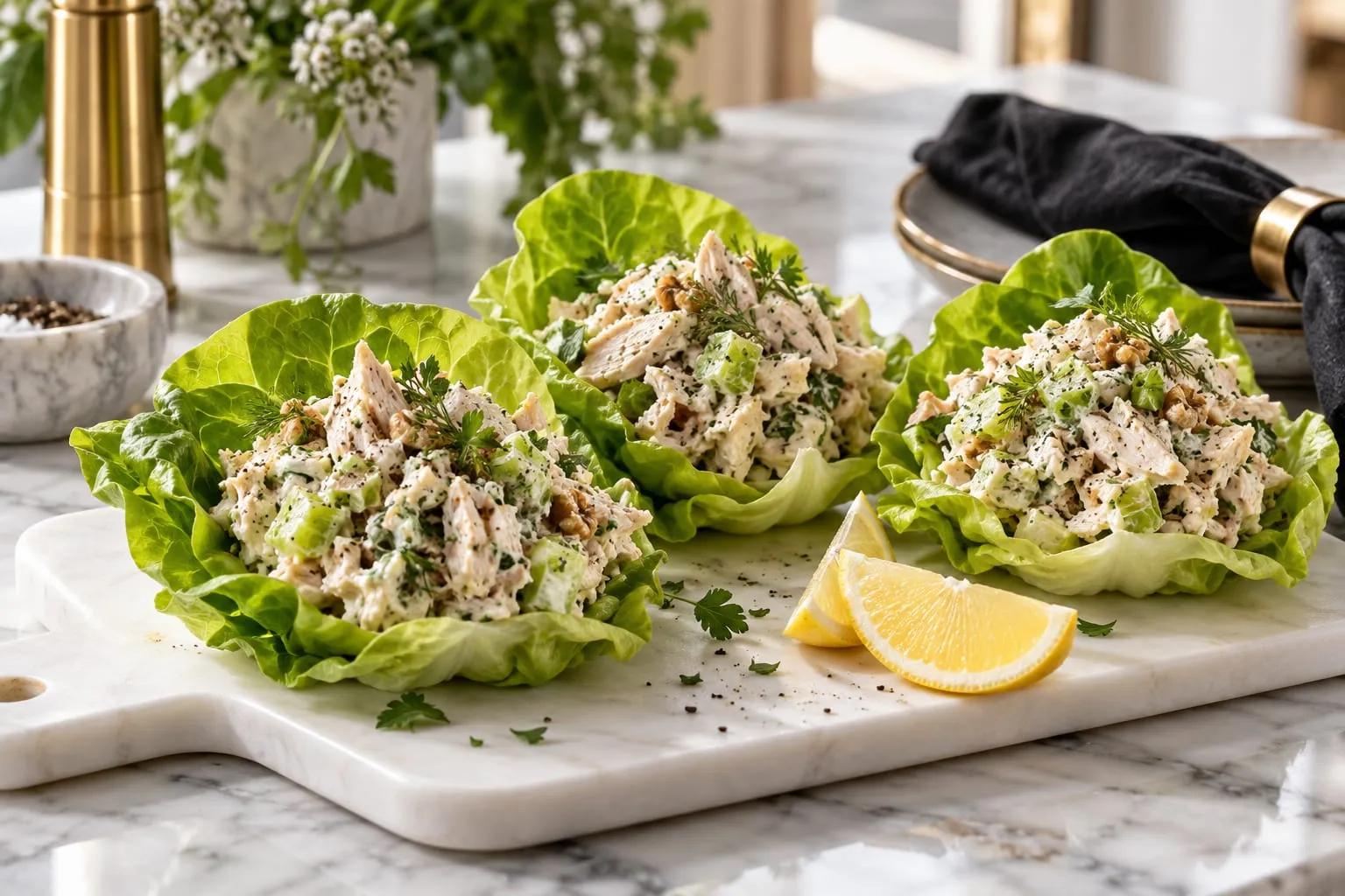 Chicken Salad Lettuce Wraps