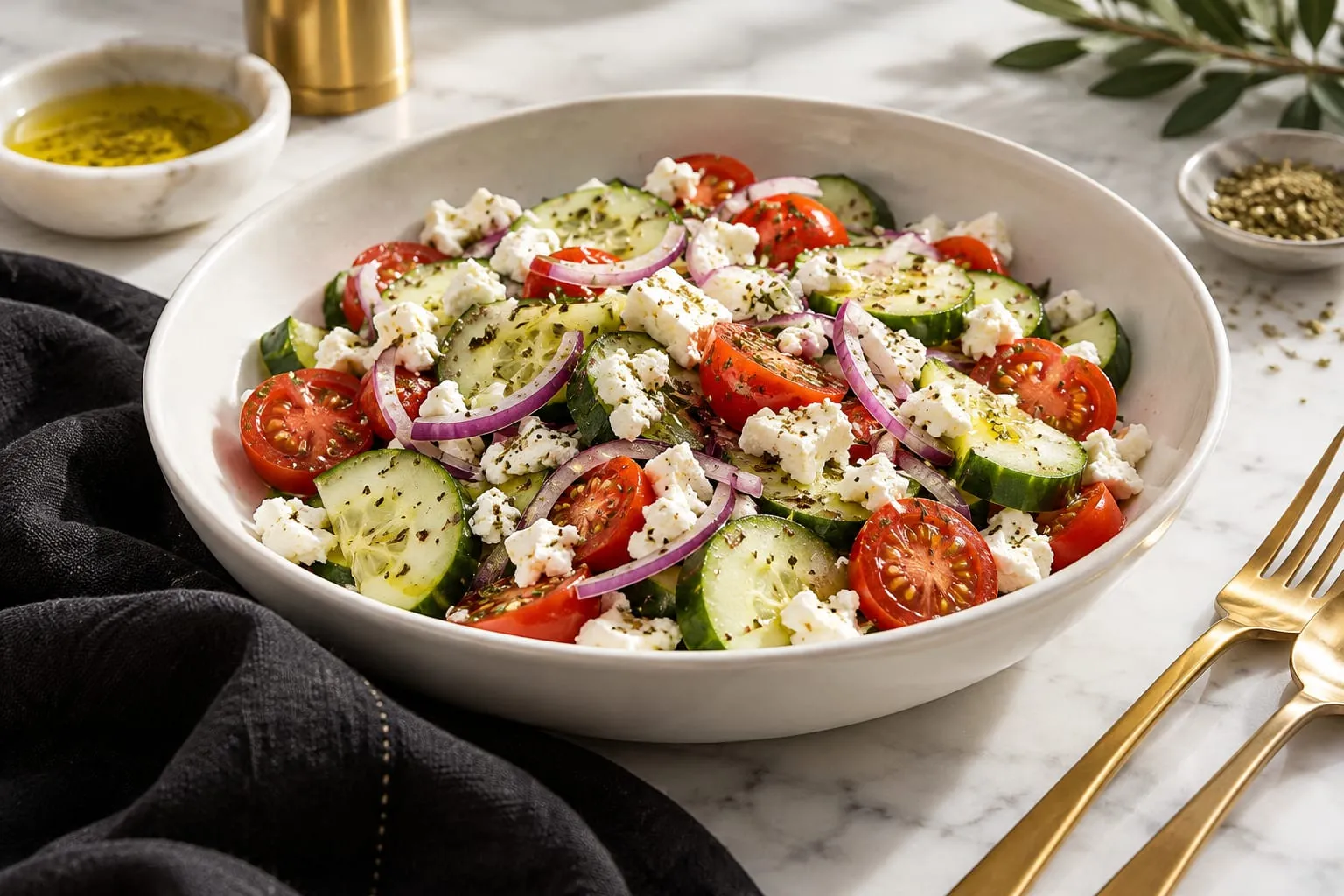 Cucumber, Tomato & Feta Salad