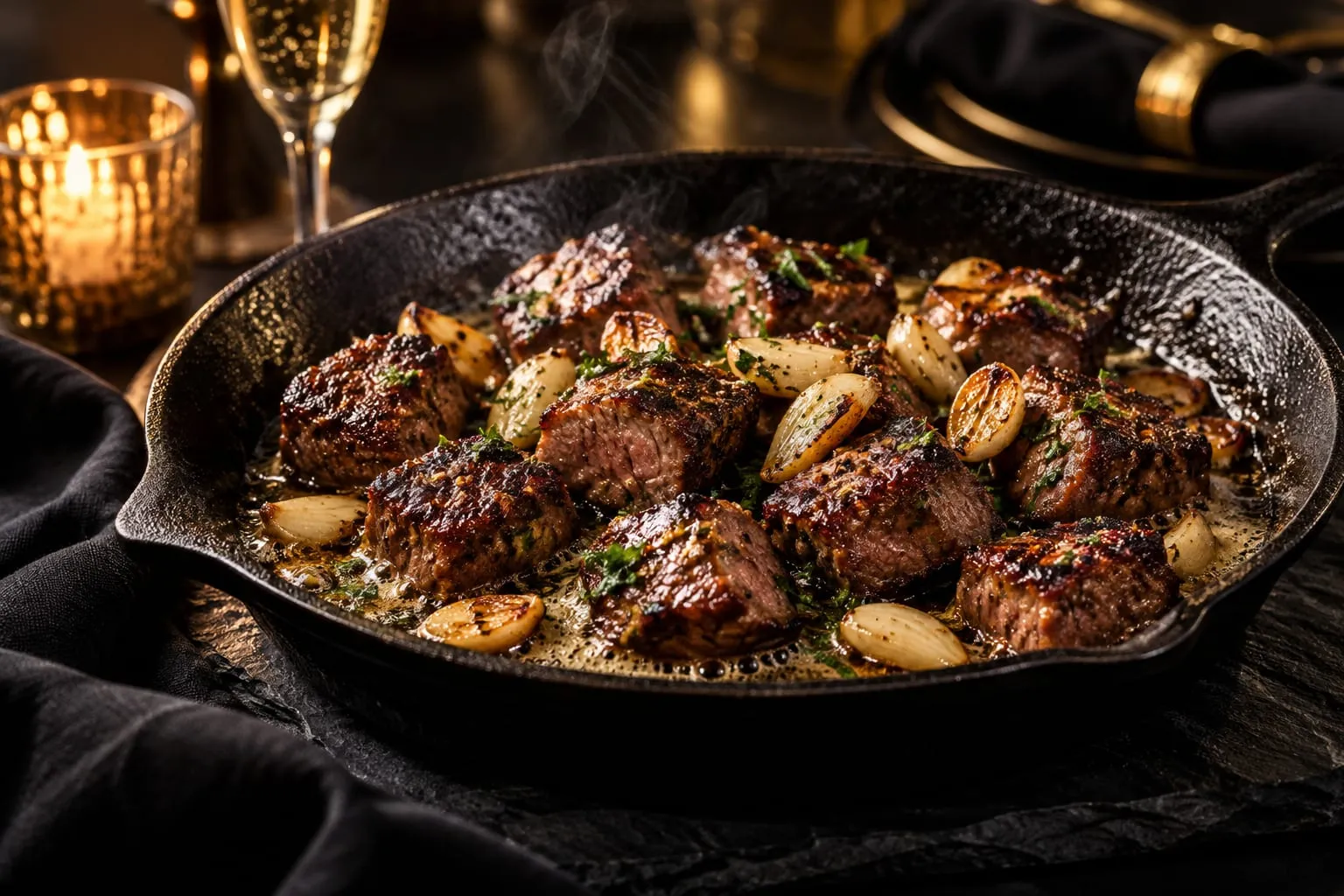 Garlic Butter Steak Bites