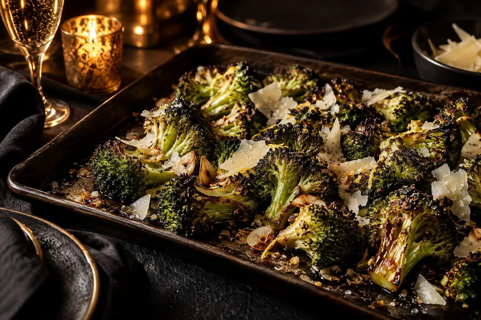 Garlic Parmesan Roasted Broccoli