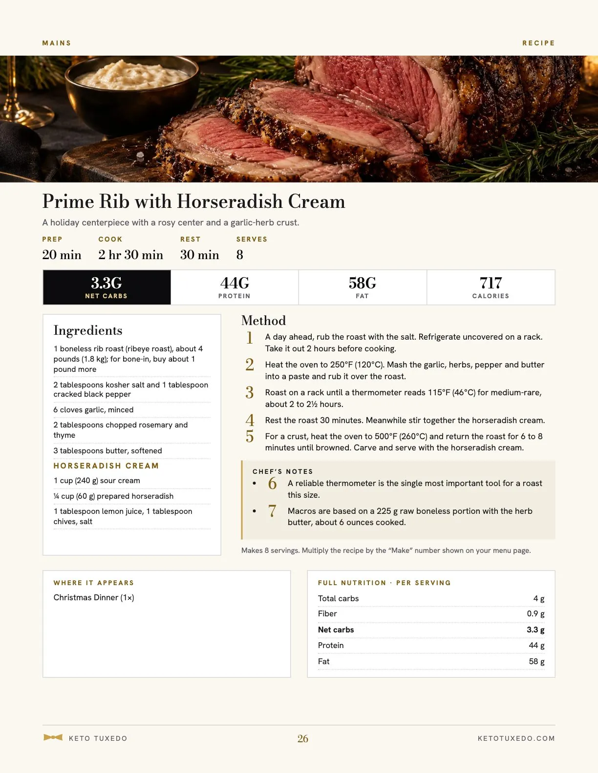 Holiday Menus sample page 5