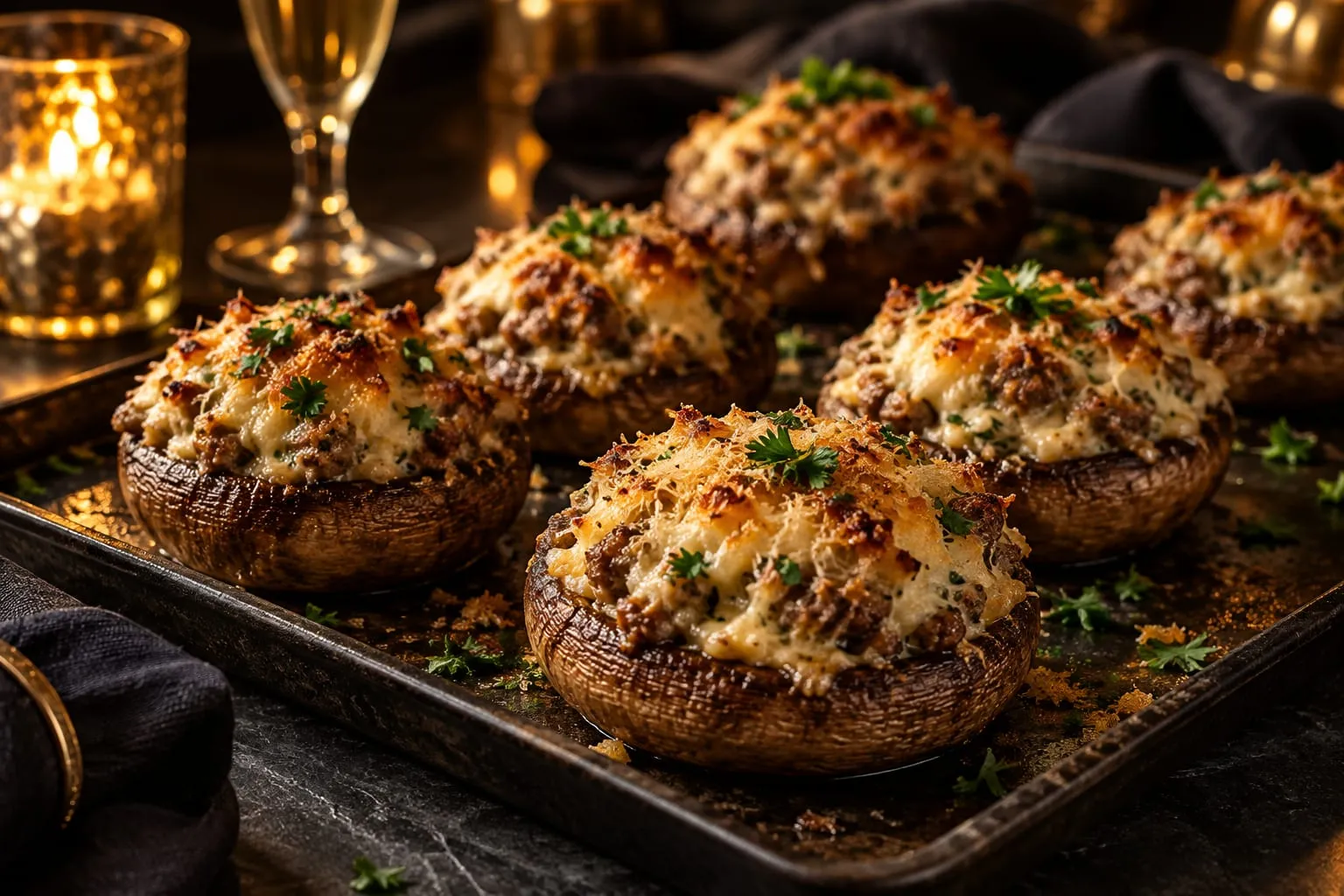 Sausage-Stuffed Mushrooms