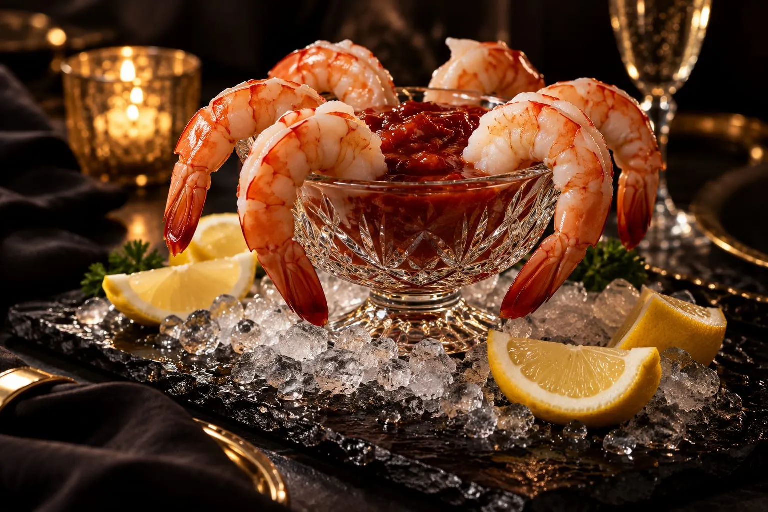 Classic Shrimp Cocktail with Sugar-Free Cocktail Sauce