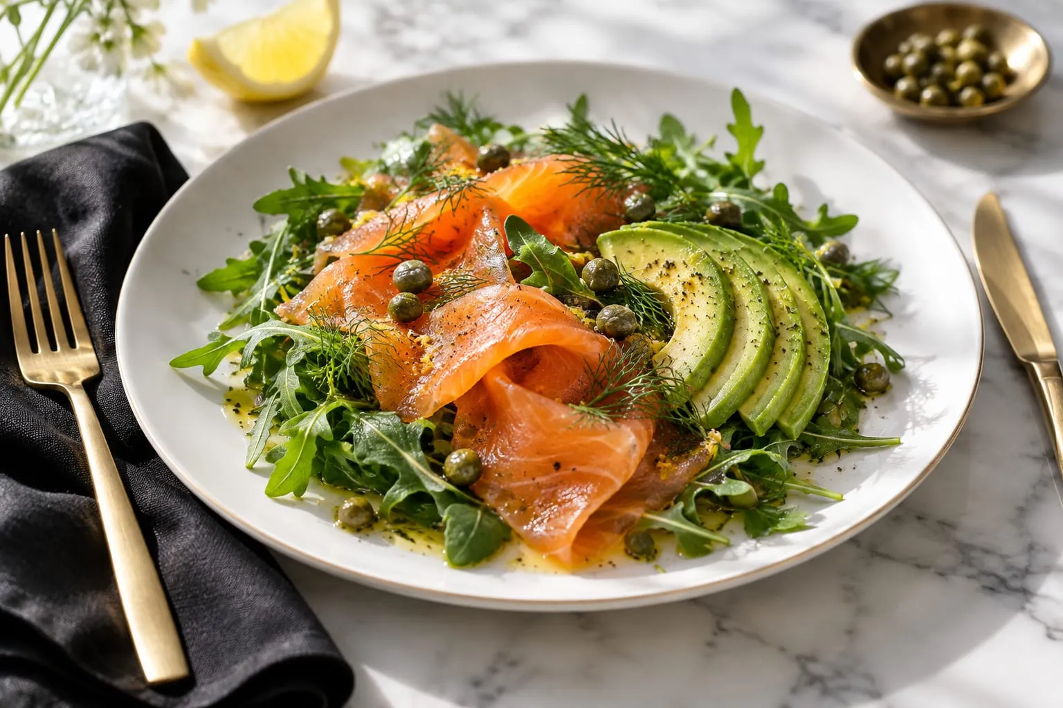 Smoked Salmon & Avocado Salad