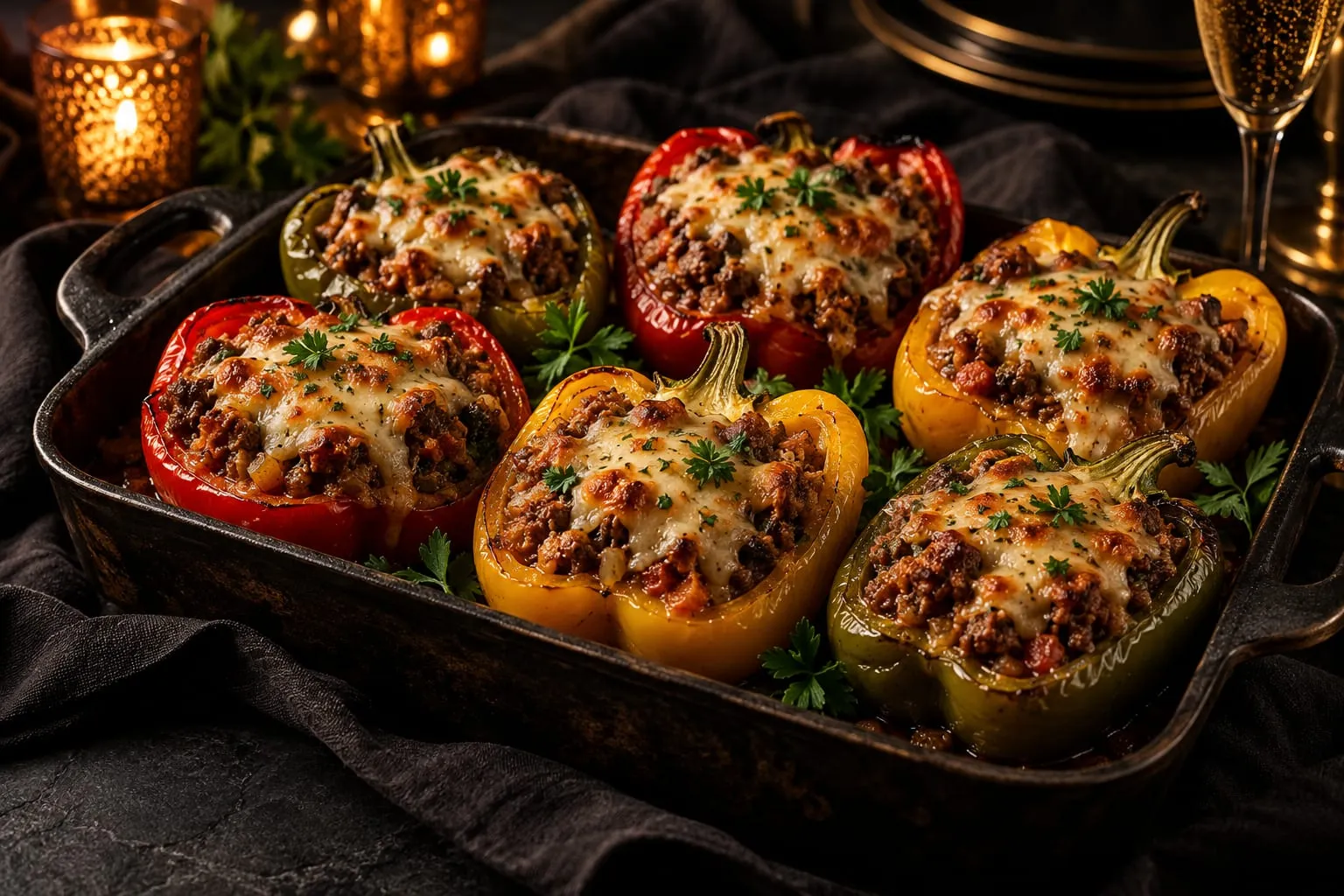 Cheesy Stuffed Bell Peppers
