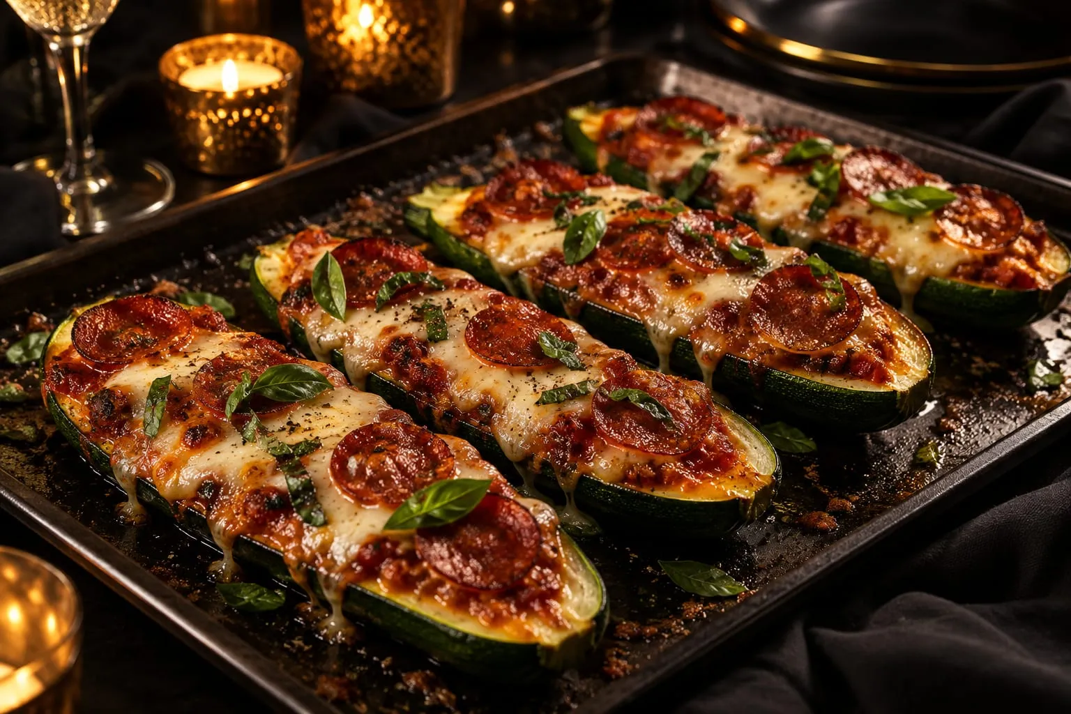 Zucchini Pizza Boats